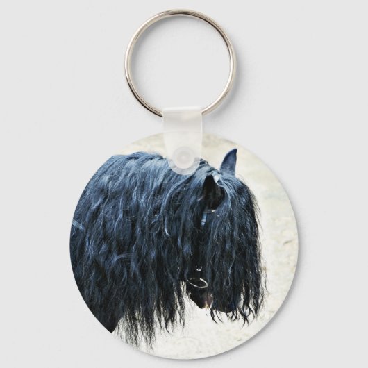 Black Horse Head Sleutelhanger (Voorkant)
