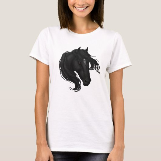 Black Horse Head T-shirt (Voorkant)
