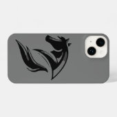 Black Horse Logo Graphic Art Equestrian iPhone Hoesje (Achterkant horizontaal)
