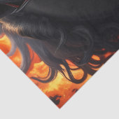 Black Horse on Fire v1 versnijden Tissuepapier (Detail)