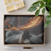 Black Horse on Fire v2 versnijden Tissuepapier (Geschenk)