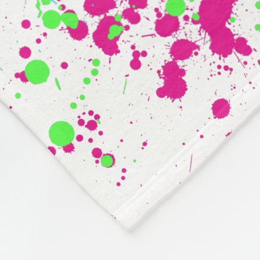 Black Horse Paint Splatter Fleece Deken (Hoek)