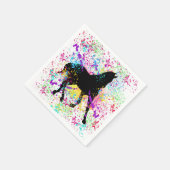 Black Horse Paint Splatter Servet (Hoek)