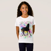 Black Horse Paint Splatter T-shirt (Voorkant volledig)