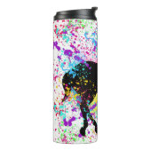 Black Horse Paint Splatter Thermosbeker (Gedraaid links)