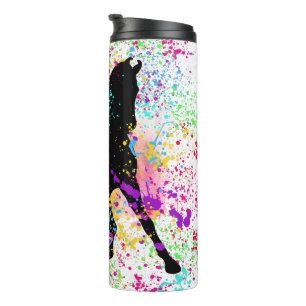 Black Horse Paint Splatter Thermosbeker