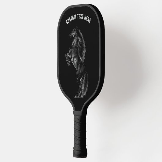 Black Horse Pickleball Paddle Personalized Text (Links)