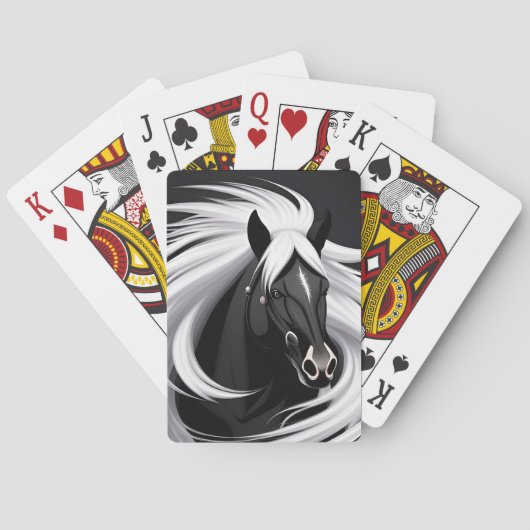 Black Horse Poker Geschenk Voor Kaartspelers Pokerkaarten (Achterkant)