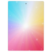 Black Horse Rainbow Pastel Whimsical Equestrian Klembord (Achterkant)