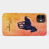 Black Horse Rustic Sparkle iPhone / iPad hoesje (Achterkant (horizontaal))