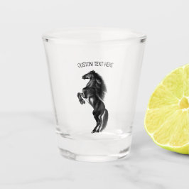 Black Horse Shot Glass met aangepaste tekst Glas