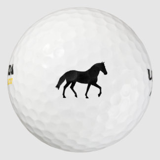 Black Horse Silhouette Pony Horse Shadow Simple Golfballen