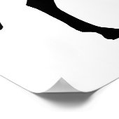 Black Horse Silhouette Pony Horse Shadow Simple Poster (Hoek)