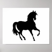 Black Horse Silhouette Poster (Voorkant)