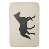 Black Horse Silhouette & Taupe Badmat (Voorkant Verticaal)