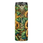 Black Horse Sunflower Leopard Grace Thermosbeker (Achterkant)