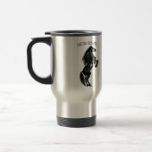 Black Horse Travel Mug met aangepaste tekst Reisbeker (Links)