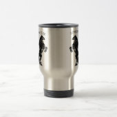 Black Horse Travel Mug met aangepaste tekst Reisbeker (Center)