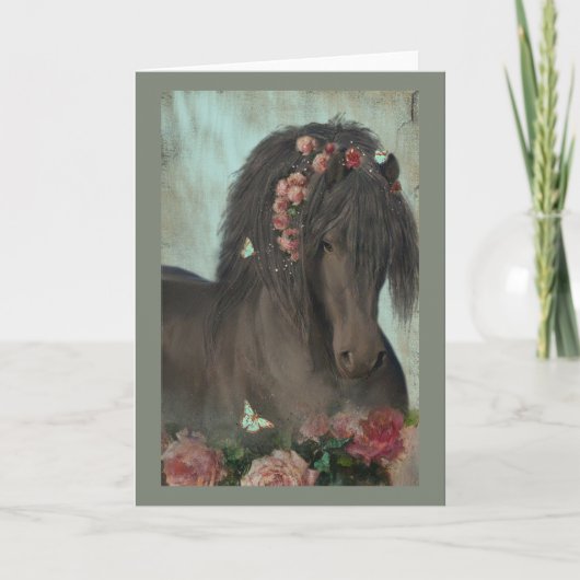 Black Horse - Wenskaart Bedankkaart (Voorkant)