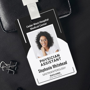 Black Hospital Medical Employee  Badge