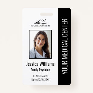 Black Hospital Medical Employee Photo ID Badge