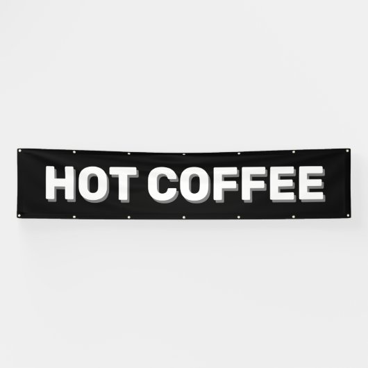 Black HOT COFFEE Banner (Horizontaal)