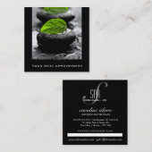 Black Hot Stones verlaten Massage Appointards Afsprakenkaartje (Voorkant / Achterkant)