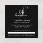 Black Hot Stones verlaten Massage Appointards Afsprakenkaartje (Achterkant)