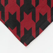 Black Hounds Tooth White Deer Antlers gepersonalis Fleece Deken (Hoek)