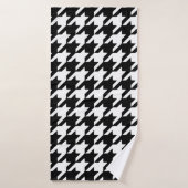 Black Houndstooth Bath Towel Badhanddoek (Badhanddoek)