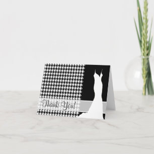 Black Houndstooth Bedankkaart