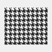 Black Houndstooth Blanket Fleece Deken (Voorkant (Horizontaal))