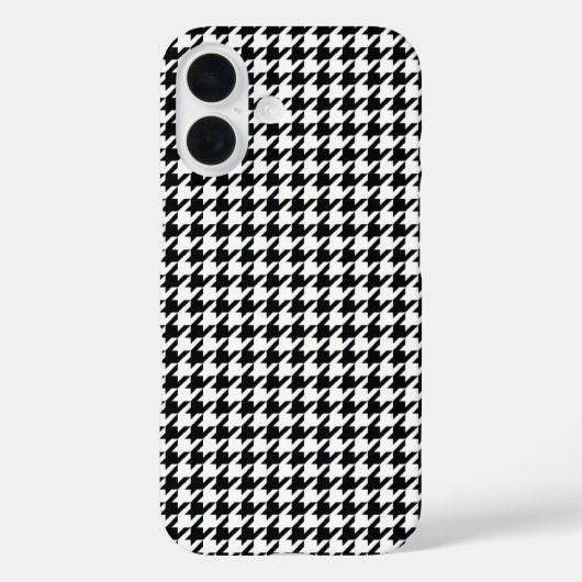 Black Houndstooth Case-Mate iPhone Case (Achterkant)