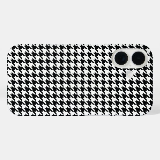 Black Houndstooth Case-Mate iPhone Case (Achterkant (horizontaal))