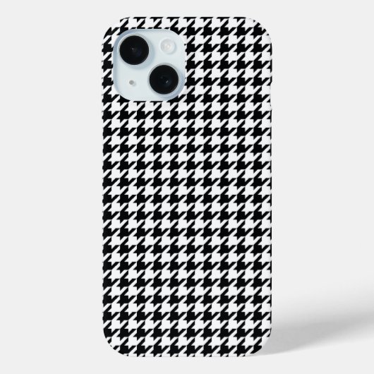 Black Houndstooth Case-Mate iPhone Case (Achterkant)