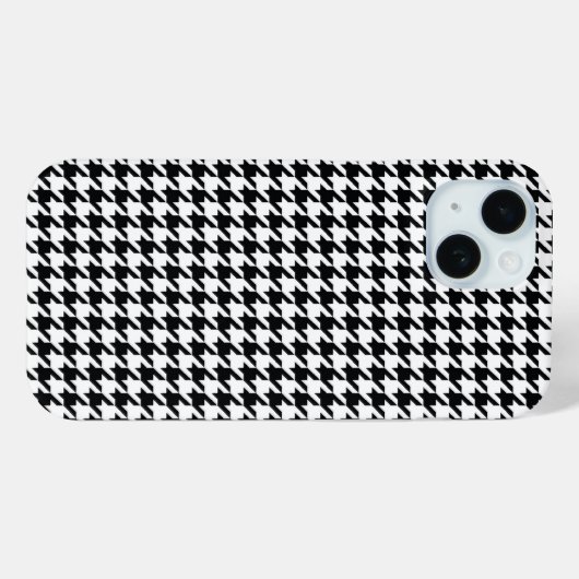 Black Houndstooth Case-Mate iPhone Case (Achterkant (horizontaal))