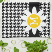 Black Houndstooth; Daisy Theedoek (Gevouwen)