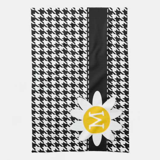 Black Houndstooth; Daisy Theedoek (Verticaal)