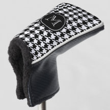 Black Houndstooth Monogrammed Initiaal