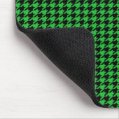 Black Houndstooth op Green Muismat (Hoek)