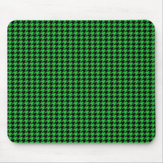 Black Houndstooth op Green Muismat