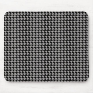 Black Houndstooth op Grey Muismat