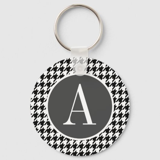 Black Houndstooth Sleutelhanger (Voorkant)