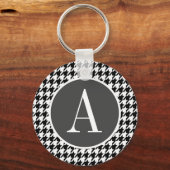 Black Houndstooth Sleutelhanger (Voorkant)