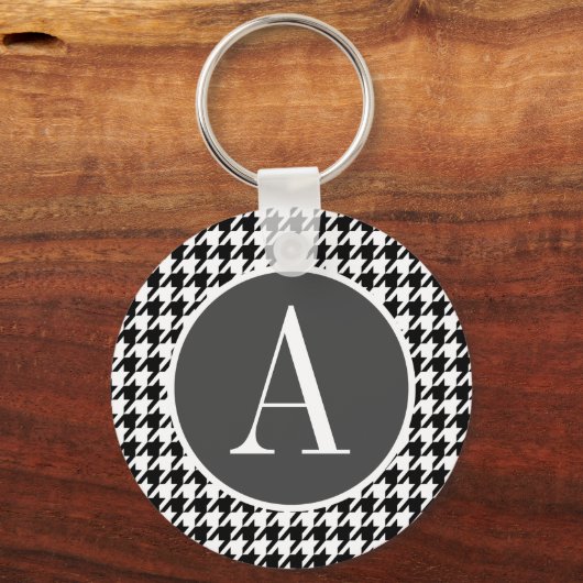 Black Houndstooth Sleutelhanger (Voorkant)