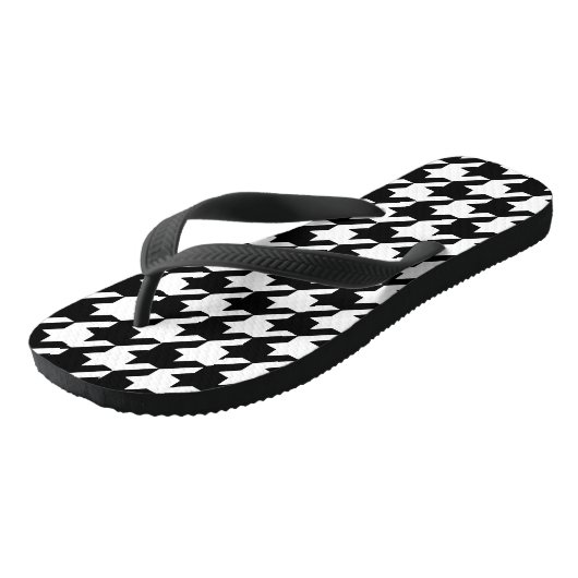 Black Houndstooth-Teenslippers Teenslippers (Schuin)