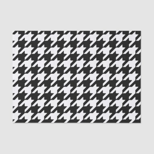 Black Houndstooth Tissue Paper Tissuepapier (Voorkant)