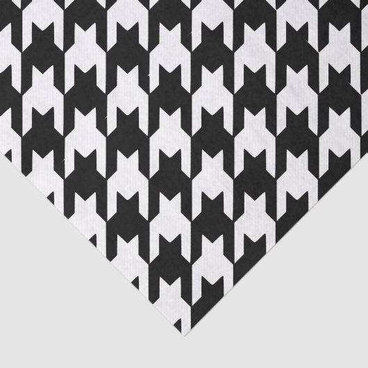 Black Houndstooth Tissue Paper Tissuepapier (Detail)