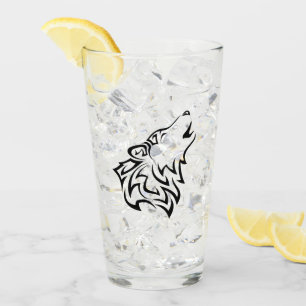 Black Howling Wolf Glas