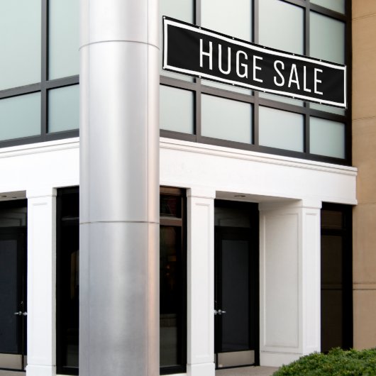 Black Huge Sale Sign Banner (Buitenkant Gebouw)